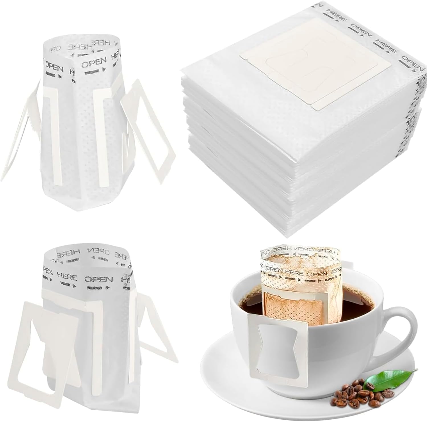 Coffee Equipment Travel Bag - 1-8Bags Disposable Thickened Hanging Ear Drip