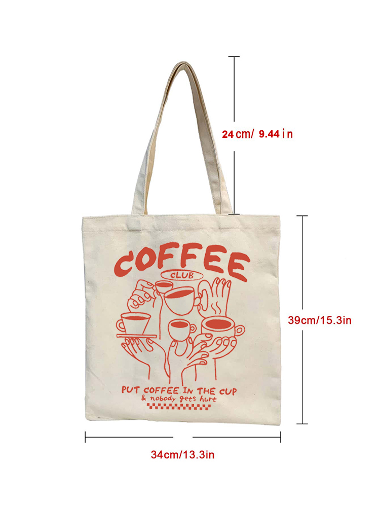 1pc Coffee Canvas Women Handba - огляд і ціна Coffee Equipment Travel Bag