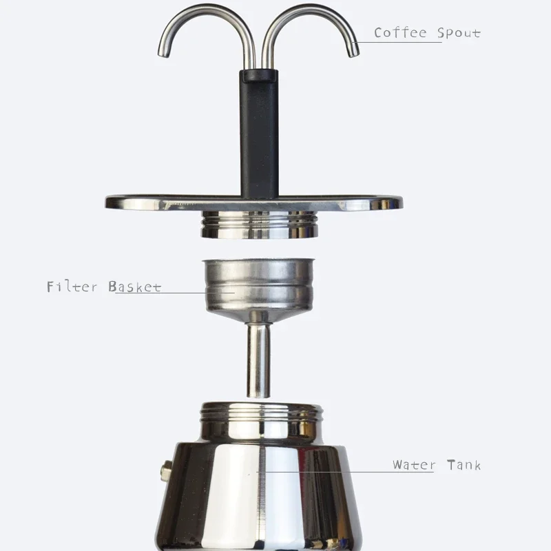 200ML Mini Moka Pot Double Tub - огляд і ціна Coffee Equipment Accessories