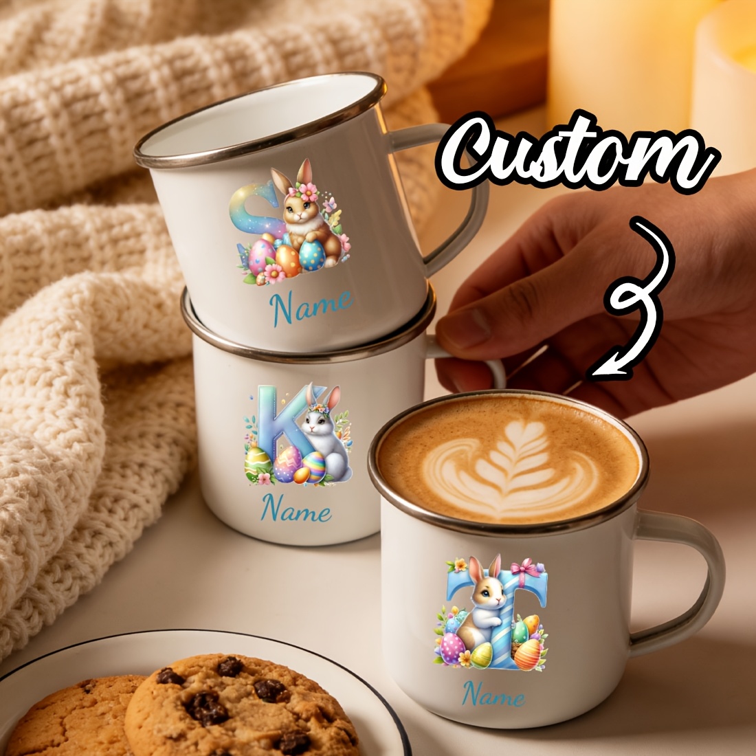 Personalized Mug Floral Initia - огляд і ціна Coffee Equipment With Name
