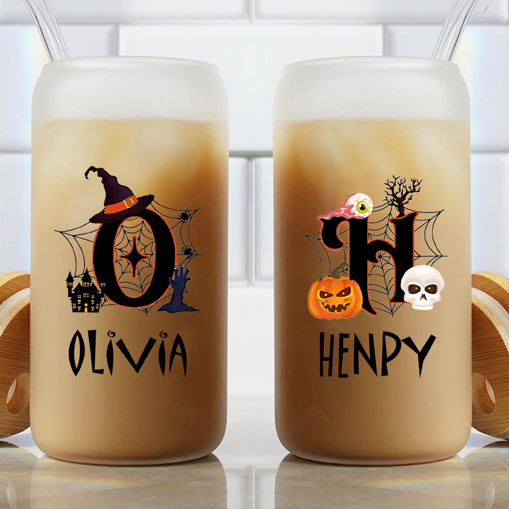 Custom Halloween Name Glass Ca - огляд і ціна Coffee Equipment With Name