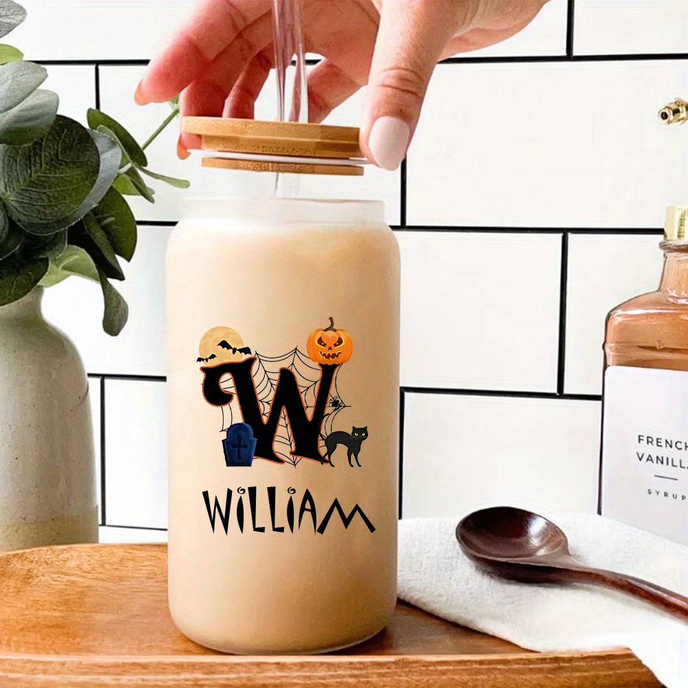 Custom Halloween Name Glass Ca - огляд і ціна Coffee Equipment With Name