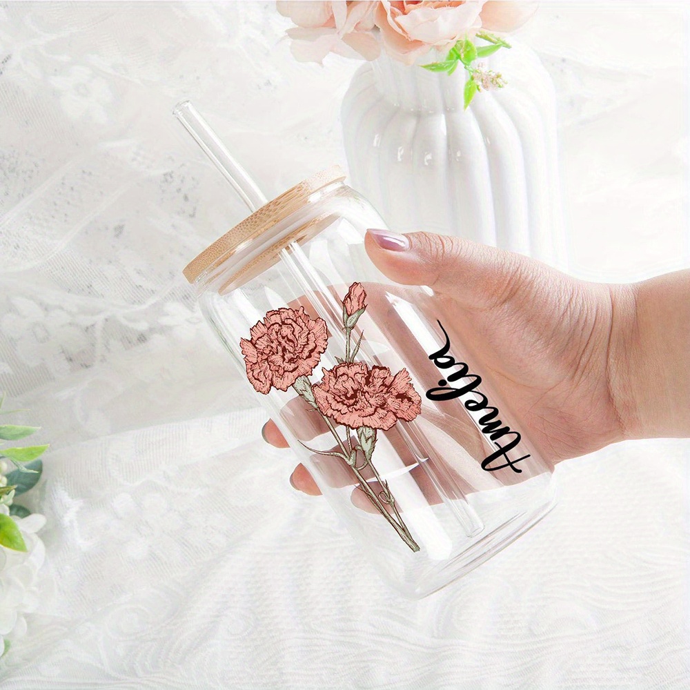 Custom Birth Flower Carnation  - огляд і ціна Coffee Equipment With Name