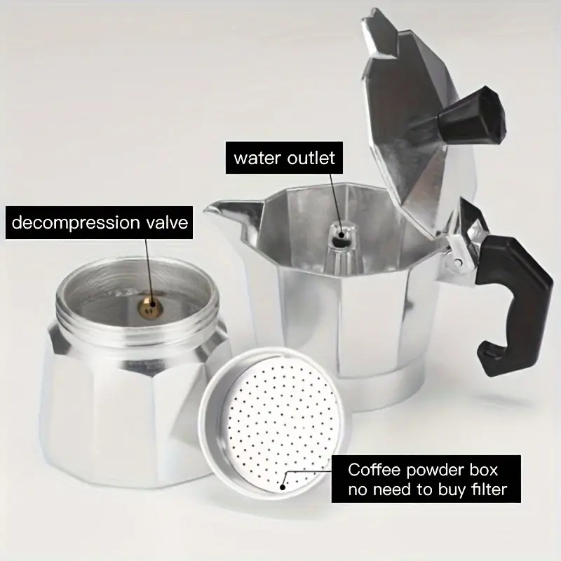 Classic Aluminum Moka Pot 50-3 - огляд і ціна Coffee Equipment For Camping