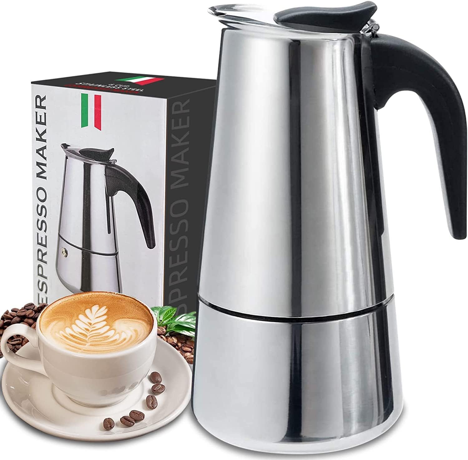 4/6/9 Cups Moka Pot Caffe Mach - огляд і ціна Coffee Equipment Accessories
