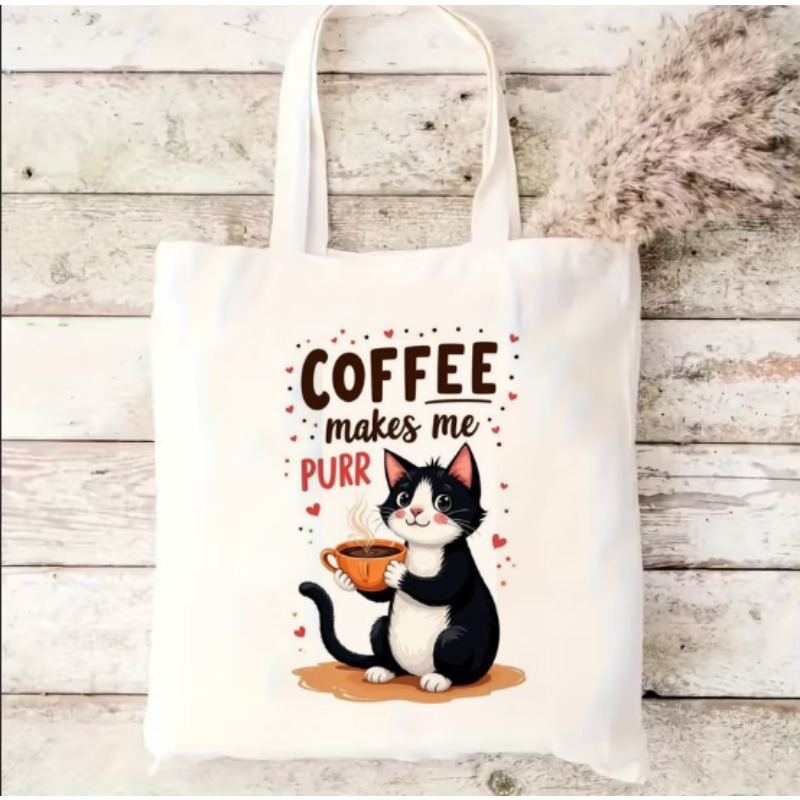 Coffee Cat Canvas Shopping Bag - огляд і ціна Coffee Equipment Travel Bag