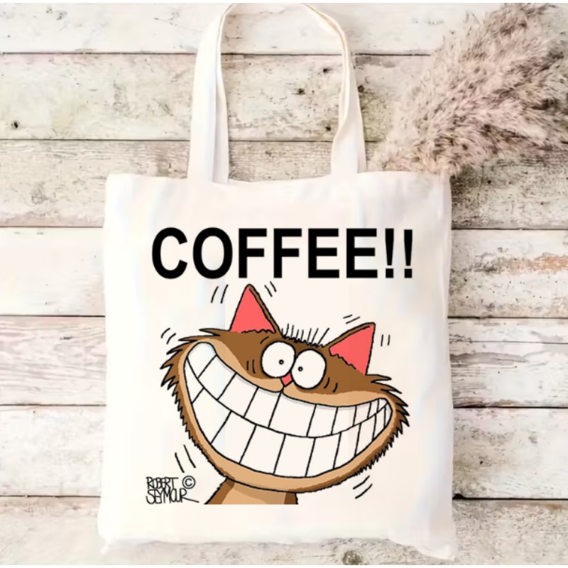 Coffee Cat Canvas Shopping Bag - огляд і ціна Coffee Equipment Travel Bag