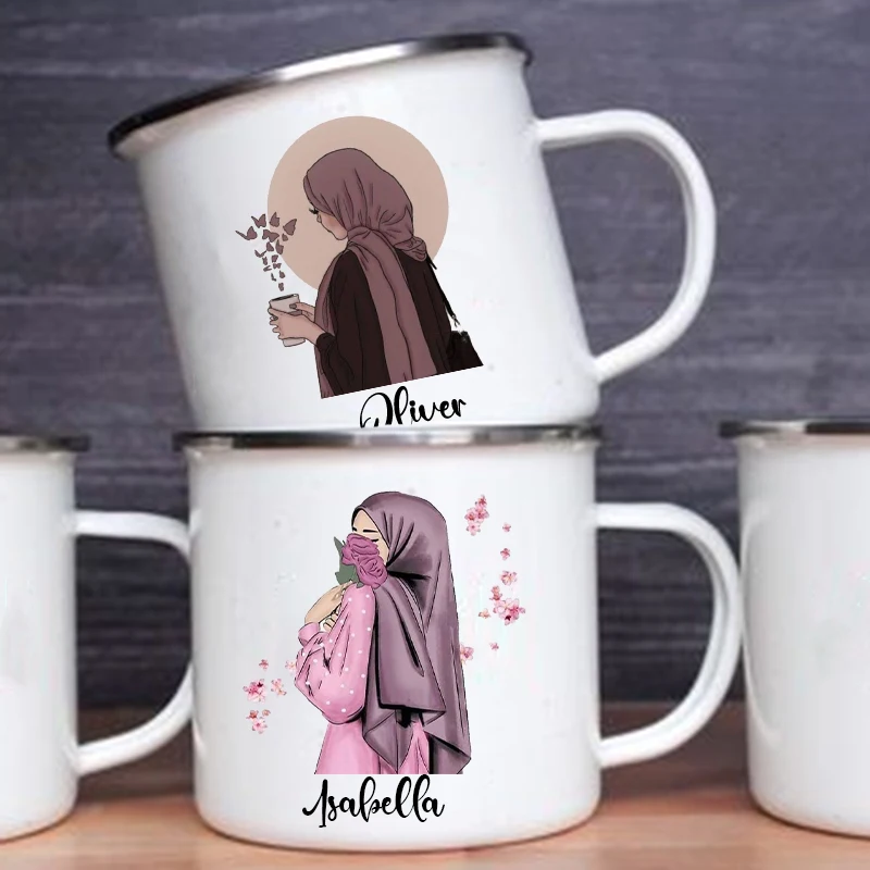 Personalised Hijabi Girl Print - огляд і ціна Coffee Equipment With Name