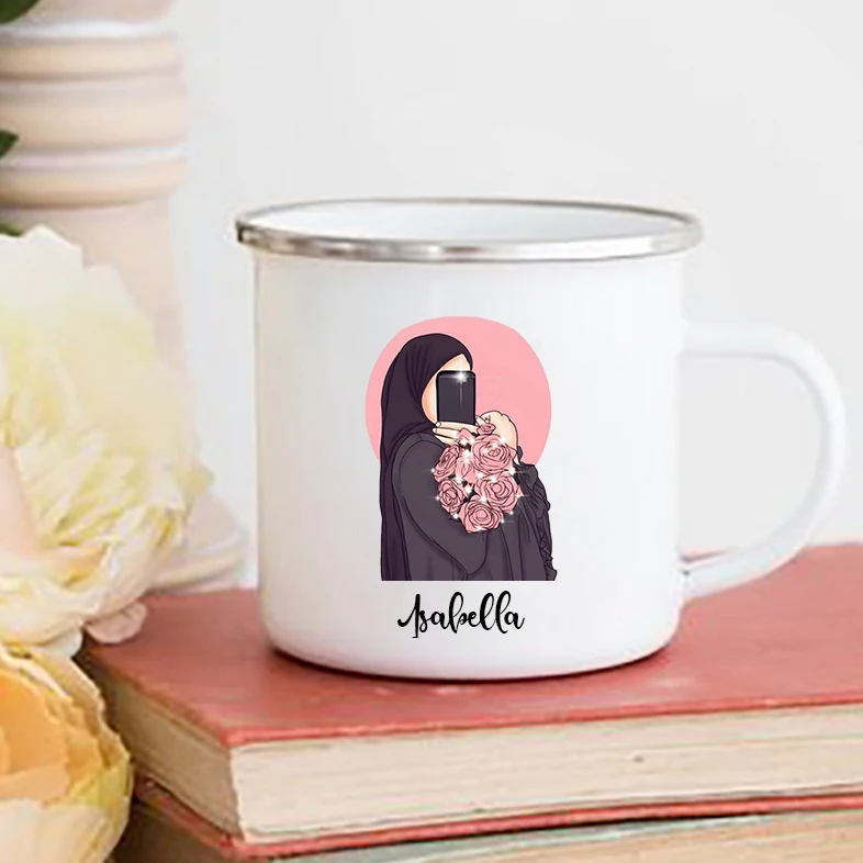 Personalised Hijabi Girl Print - огляд і ціна Coffee Equipment With Name