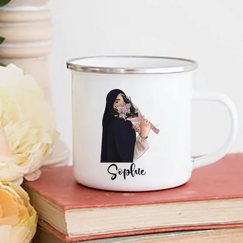 Personalised Hijabi Girl Print - огляд і ціна Coffee Equipment With Name