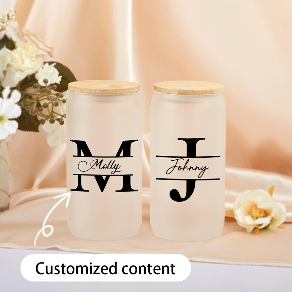 Custom Initial Name Frosted Gl - огляд і ціна Coffee Equipment With Name