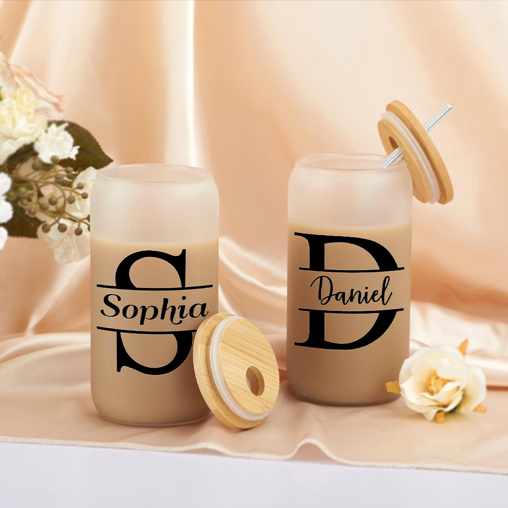 Custom Initial Name Frosted Gl - огляд і ціна Coffee Equipment With Name